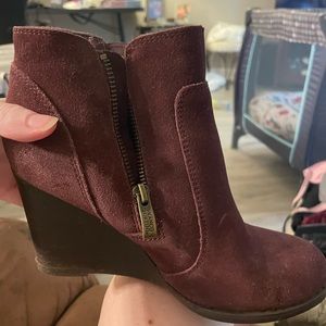 Burgundy Ankle Boots